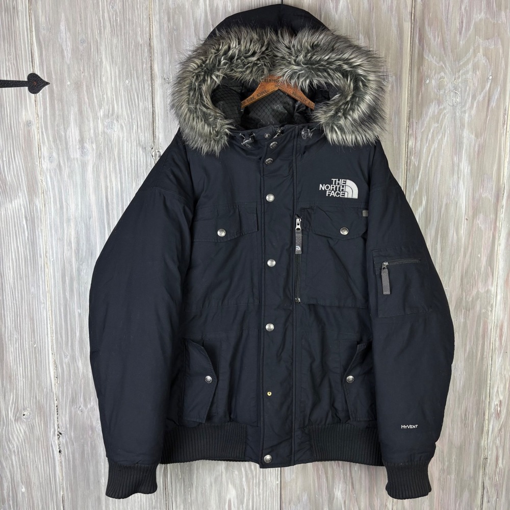 The North Face Gotham Jacket Down Parka HyVent Sz M Vintage Black ANH4 Gorpcore